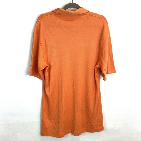 Nike Polo Shirt Mens Size XL Orange Golf Collared Logo Short Sleeve Textured - Picture 2 of 8